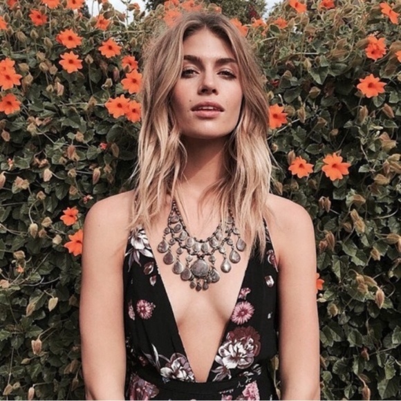 Boho Necklace Vintage Dark Silver Pendant - Picture 4 of 10